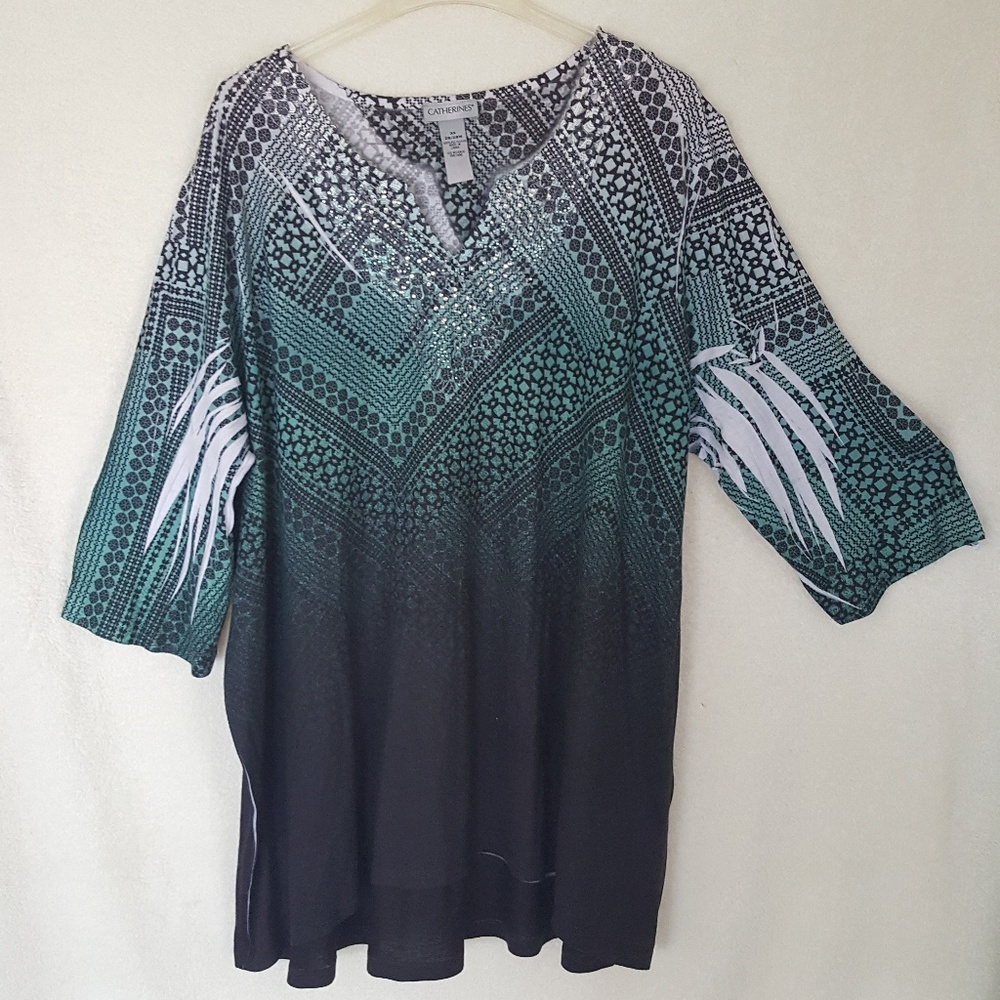 Tunic....teal and black